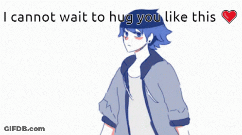 Boy And Girl I Cannot Wait To Hug You Like This GIF