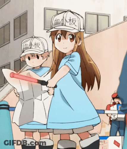 Boy And Girl In Chinese Writing Hats GIF