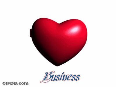 Boy And Girl In Heart Frame Saying Business GIF