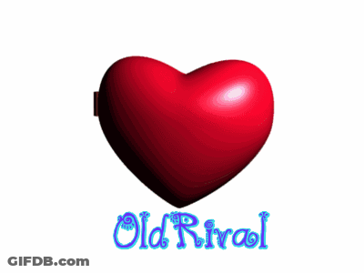 Boy And Girl In Heart Saying Old Rival GIF
