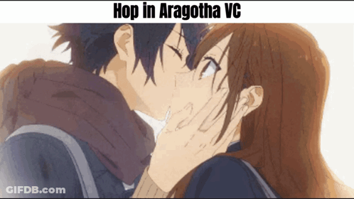 Boy And Girl Kissing Hop In Aragotha VC GIF