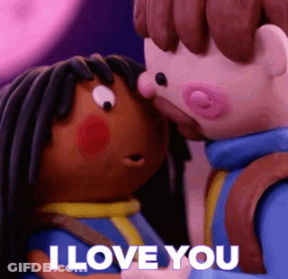Boy And Girl Kissing I Love You GIF