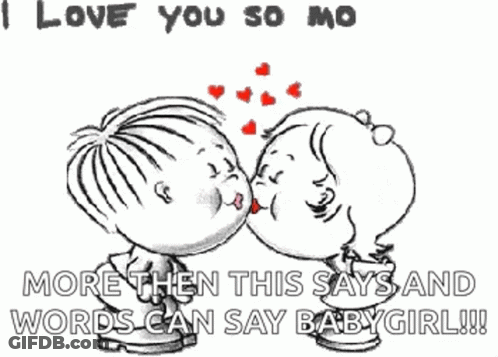 Boy And Girl Kissing Saying I Love You So Much GIF