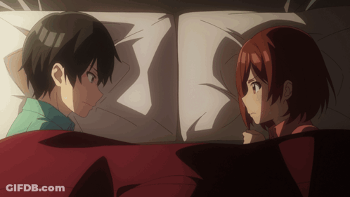 Boy And Girl Laying Next To Each Other GIF