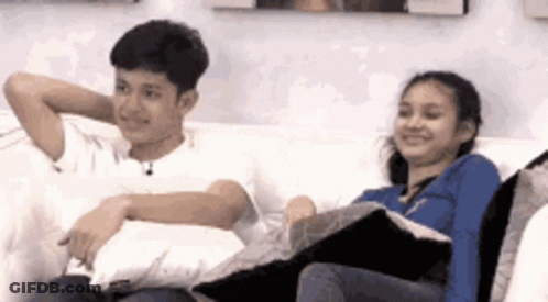 Boy And Girl Looking At Each Other GIF