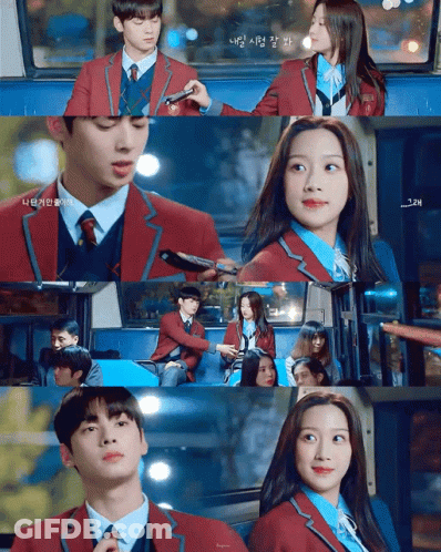 Boy And Girl On Bus Girl Holding Remote GIF