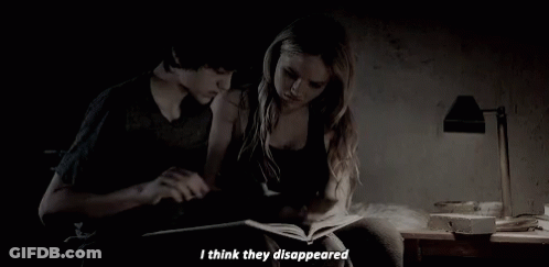 Boy And Girl Reading Book Girl Saying They Disappeared GIF