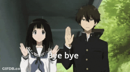 Boy And Girl Saying Bye Bye GIF