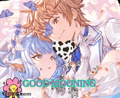 Boy And Girl Saying Good Morning GIF