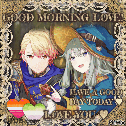 Boy And Girl Saying Good Morning Love GIF