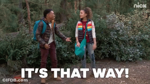 Boy And Girl Saying It's That Way GIF