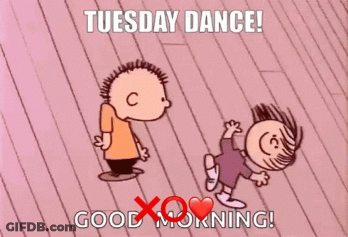Boy And Girl Saying Tuesday Dance GIF