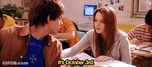 Boy And Girl Sitting At Desk Girl Talking To Boy GIF