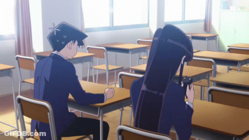 Boy And Girl Sitting In Classroom GIF