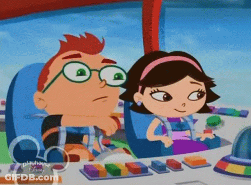 Boy And Girl Sitting In Playhouse GIF