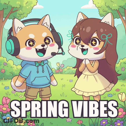 Boy And Girl Spring Vibes GIF