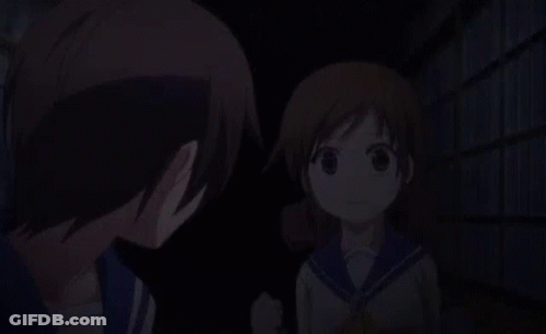 Boy And Girl Standing In Dark GIF