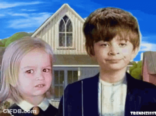 Boy And Girl Standing In Front Of House Trendizisst GIF