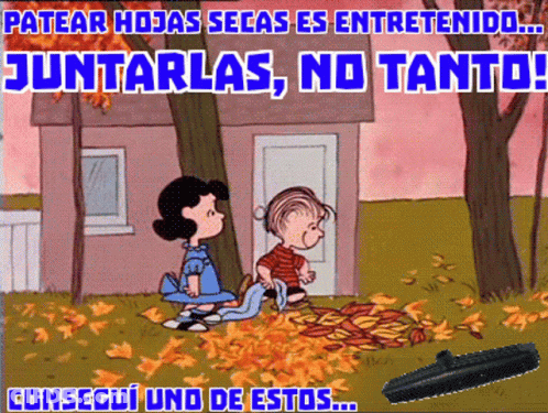 Boy And Girl Standing In Front Of House With Spanish Writing GIF