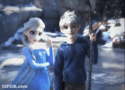 Boy And Girl Standing In Water GIF