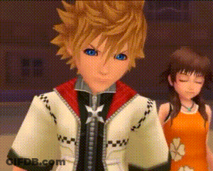 Boy And Girl Standing Next To Each Other In Game GIF