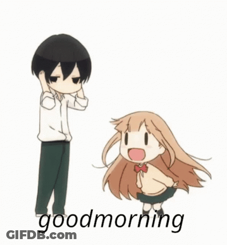 Boy And Girl Standing Next To Each Other GIF