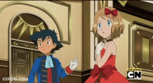 Boy And Girl Standing Next To Each Other With CN GIF