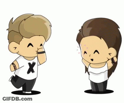 Boy And Girl Standing Together GIF