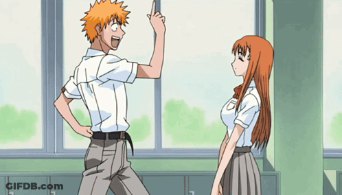 Boy And Girl Standing Together With Letter O On Shirt GIF