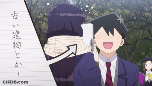 Boy And Girl Standing With Chinese Writing Background GIF