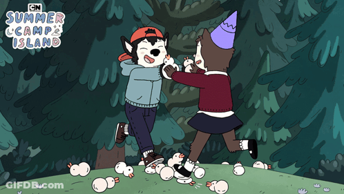 Boy And Girl Summer Camp Island GIF
