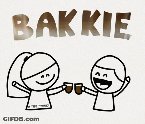 Boy And Girl Toasting With Bakkie GIF