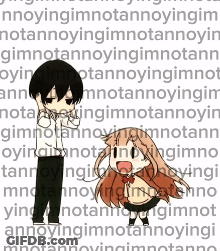 Boy And Girl With Annoyingly Text GIF