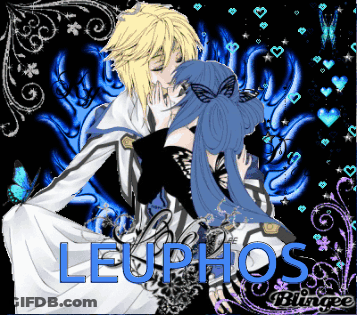 Boy And Girl With Blue Leuphos GIF