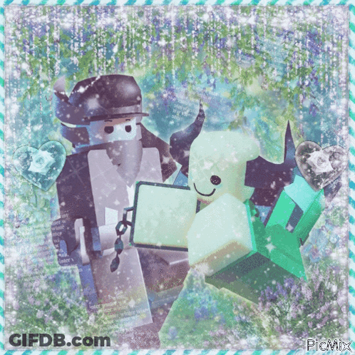 Boy And Girl With Hearts And Picmix GIF