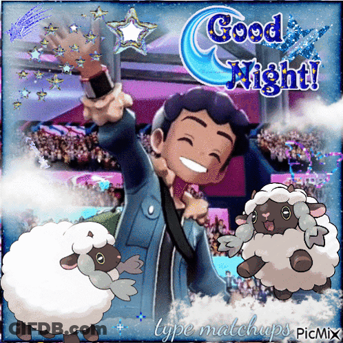 Boy And Sheep Saying Good Night GIF