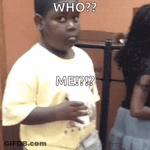 Boy Asking Who Me GIF