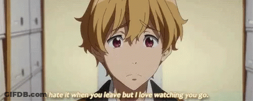 Boy At Locker Saying I Hate It When You Leave But GIF