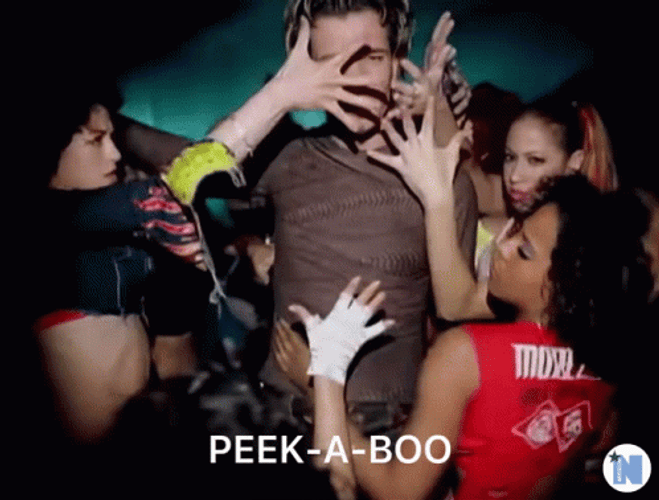 Boy Band Mission Sync Peek A Boo GIF