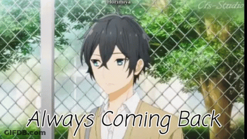 Boy Behind Chain Link Fence Always Coming Back GIF