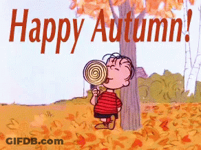 Boy Blowing Lollipop Happy Autumn GIF
