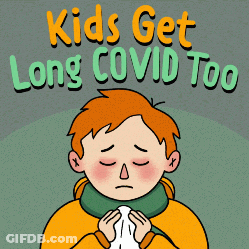 Boy Blowing Nose Kids Get Long Covid GIF