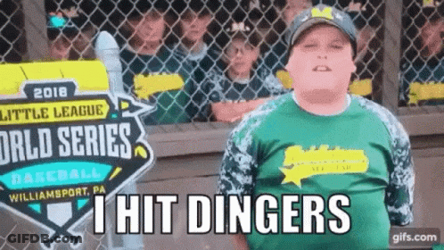 Boy By Fence Saying I Hit Dingers GIF