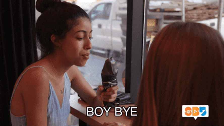 Boy Bye Happy Go Lucky Girl GIF