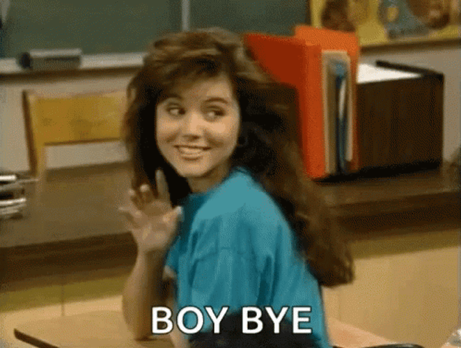 Boy Bye Tiffani Thiessen Waving GIF