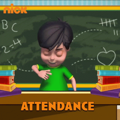 Boy Checking Classroom Attendance GIF