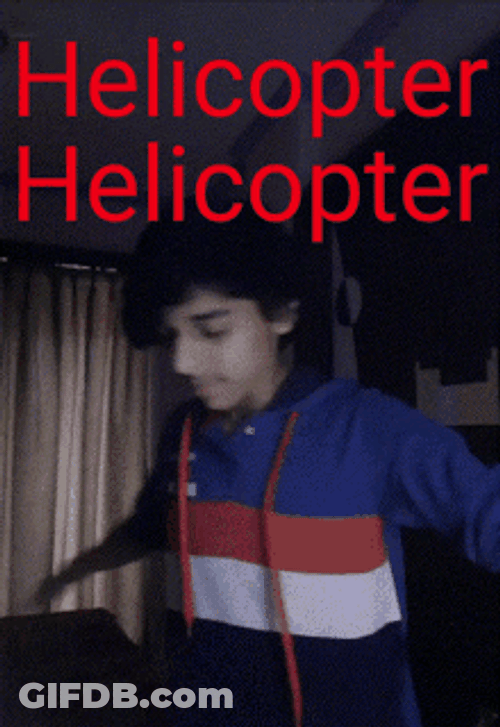 Boy Closed Eyes Doing Helicopter Spin GIF