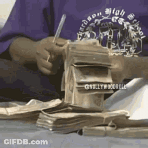 Boy Counting Money Fast GIF