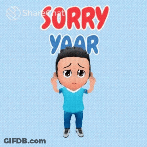 Boy Covering Ears Saying Sorry Yaar GIF