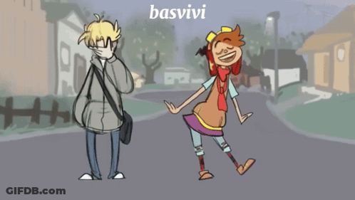 Boy Covering Face And Girl With Basvivi GIF